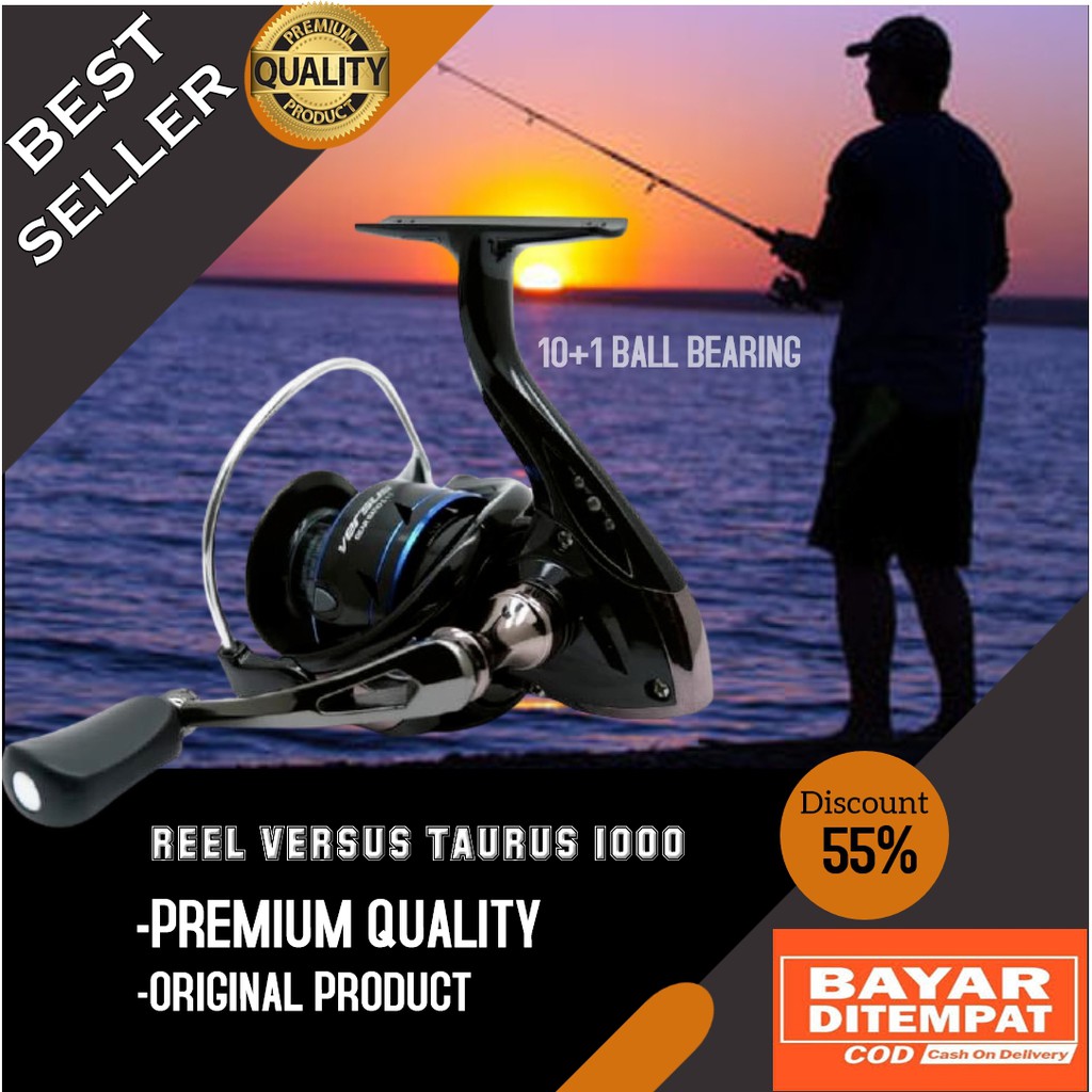 PROMO (CUCI GUDANG)REEL PANCING VERSUS TAURUS 1000 11 BEARING RELL PANCING VERSUS MURAH ALAT PANCING