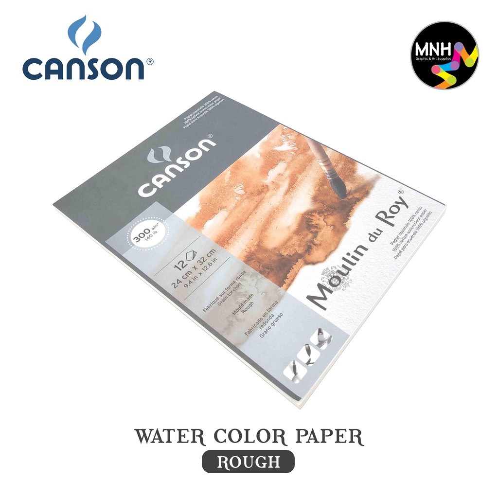 

Buku Gambar Canson Moulin Du Roy 12S 24X32 Rough 300G- Kertas Untuk Cat Air