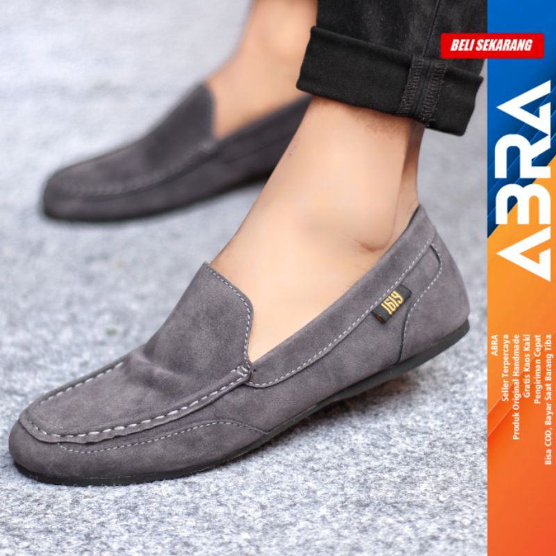 MODNE Sepatu Slip On Casual Kulit Pu Pantofel Gaya Santai Original Murah Keren Pria/Cowok