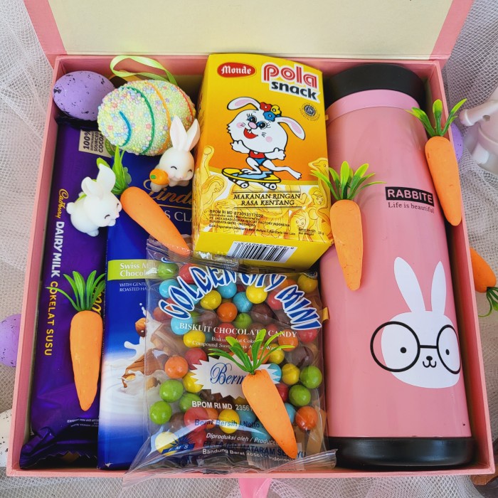 

Paket dekorasi box hampers easter bunny eggs kelinci telur paskah 218