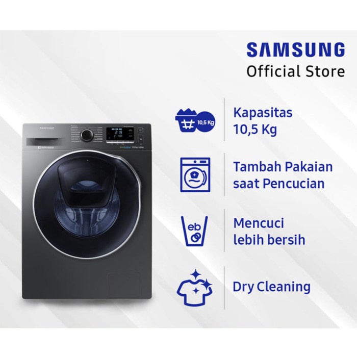 SAMSUNG Mesin Cuci Front Loading 10.5KG WD10K6410OX/FQ