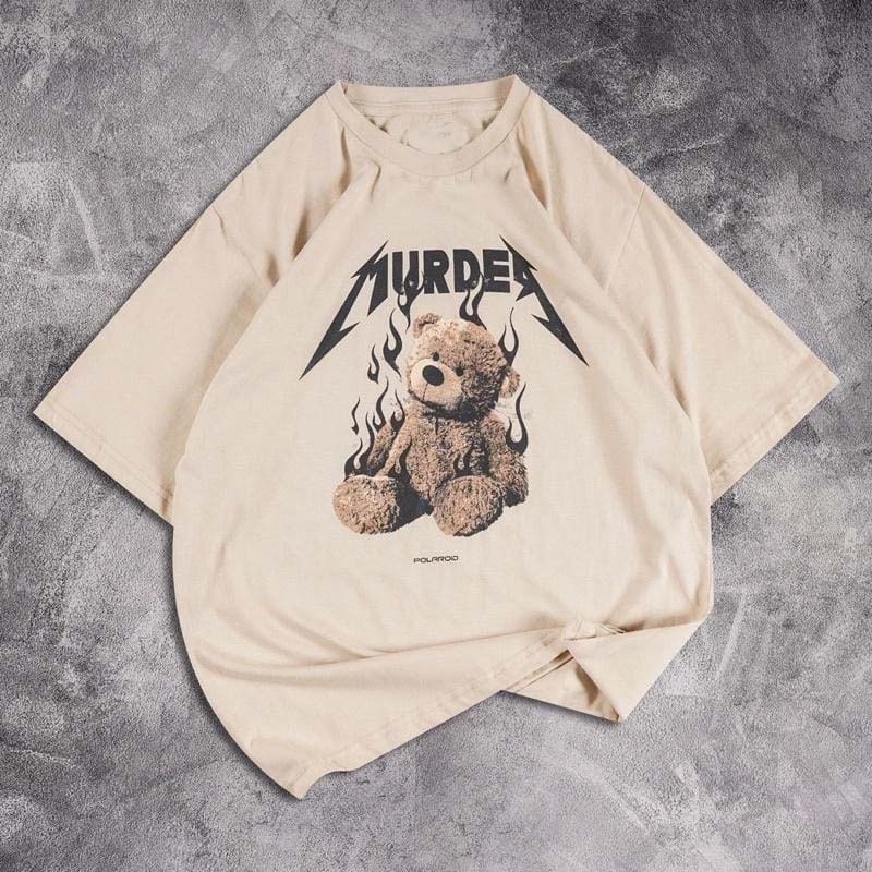 Baju Oversize BEAR POLAROID / Kaos Oversize Boneka Bear / Kaos Oversize Pria Wanita