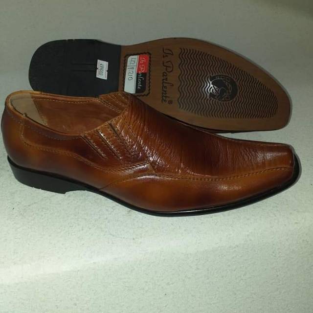 IS PARLENTE SEPATU PANTOPEL KANTOR PRIA  KULIT ASLI