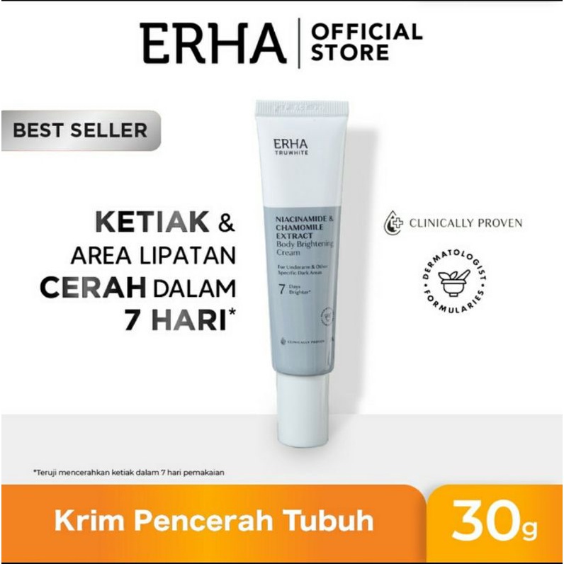 CS-ERHA Truwhite Niacinamide &amp; Chamomile Extract Body Brightening Cream 30g - Krim Pencerah / krim pencerah ketiak / krim pencerah area lipatan