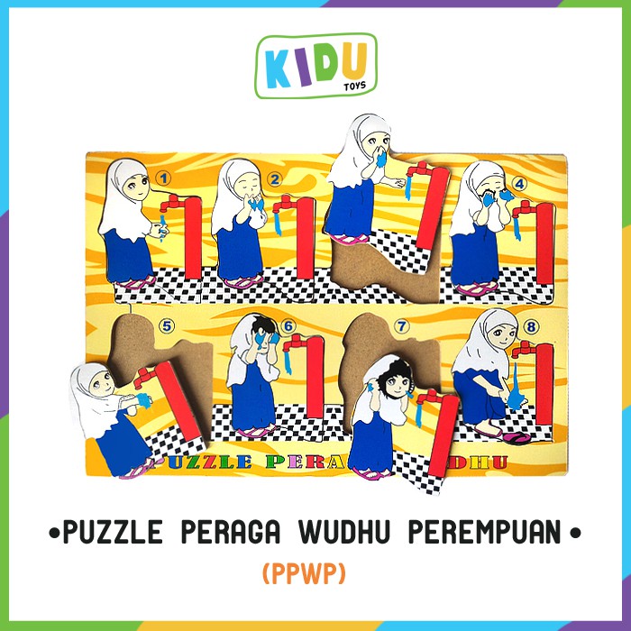 Mainan Puzzle Anak Puzzle Peraga Wudhu Dan Shalat Laki Laki Perempuan Kidu Toys