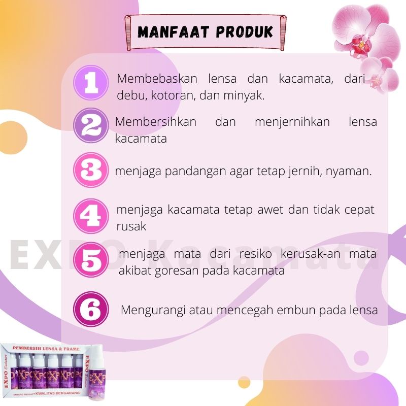 Expo Lens Cleaner Spray Semprotan Cairan Pembersih Debu Layar Lensa Kacamata Minus Kamera Laptop HP Buram