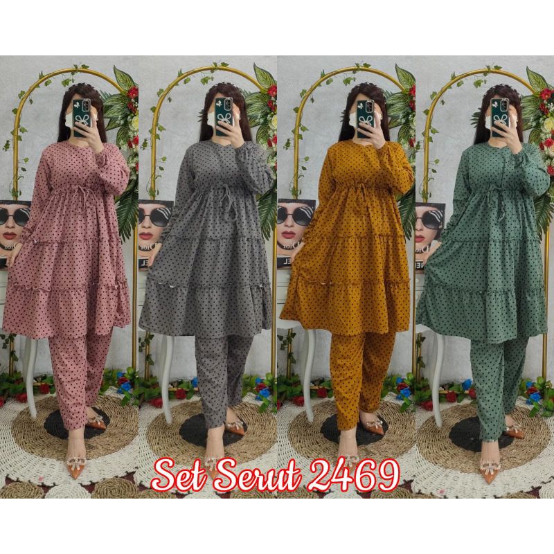 Setelan serut polka canda voxy busui BRN BTV