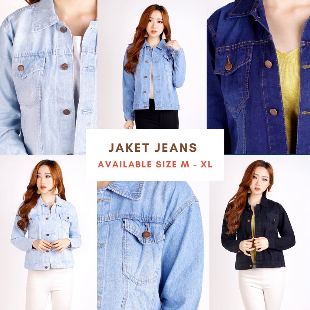 Jaket Jeans Wanita Jaket Jeans Polos Jacket Jeans Wanita Jaket Wanita Atasan Jeans
