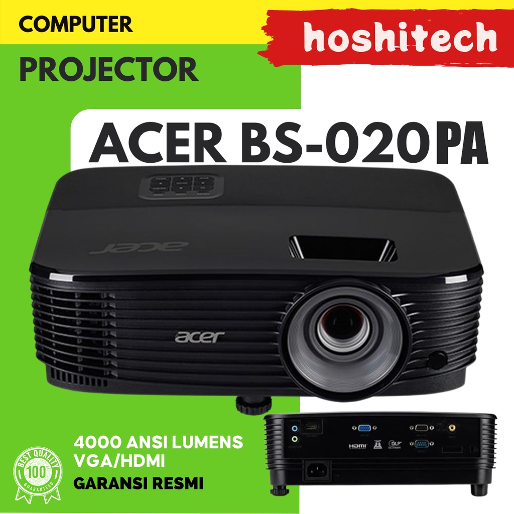 PROJECTOR ACER BS-020PA SVGA 4000 LUMENS VGA HDMI PROYEKTOR ACER BS020PA