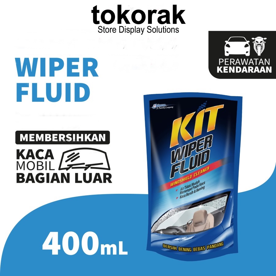 Jual KIT WIPER FLUID REFILL POUCH 400 ML CAIRAN PEMBERSIH KACA MOBIL