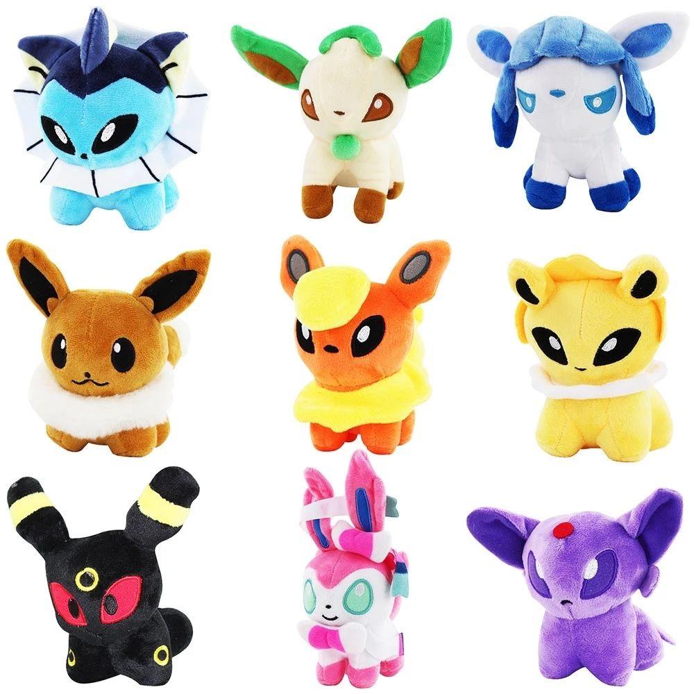 Lanfy Pokemon Plush Anak 12 cm Eevee Jolteon Umbreon Sylveon Kartun Mainan Lembut Boneka Plush