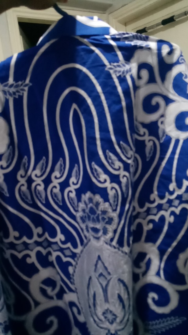 Kemeja Batik Pria Kamandanu Blue Size M - Xxl Batik Solo Full Furing