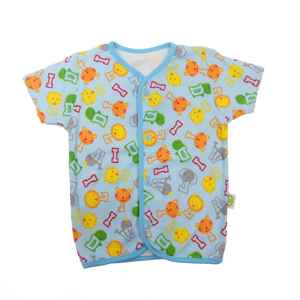 BONBINZOO - Baju Atasan Kancing Depan Anak Bayi Laki Perempuan 0 - 12 Bulan-Baju Pdk KD Alphabet
