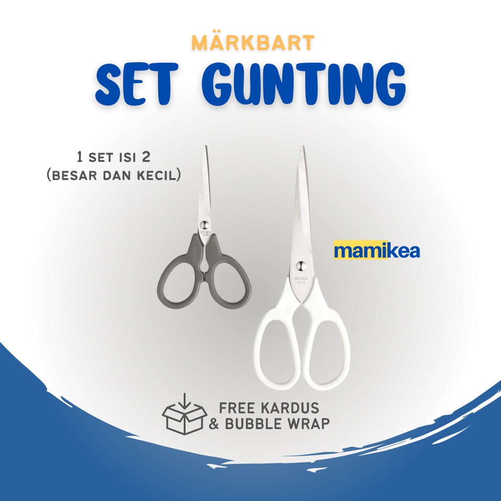 

ORIGINAL M4rkbark Gunting Dapur Kertas Baja Tahan Karat Premium Estetik Aesthetic Isi 2