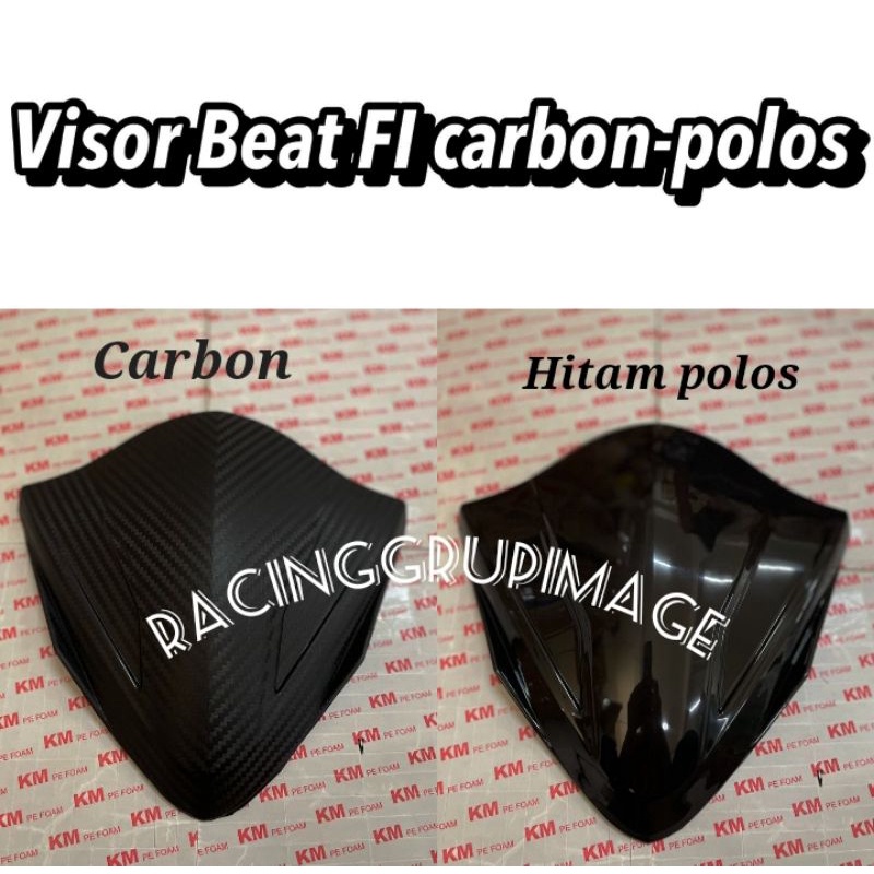 Visor beat fi-esp / Visor windshield honda beat fi esp focus HITAM KILAT dan KARBON