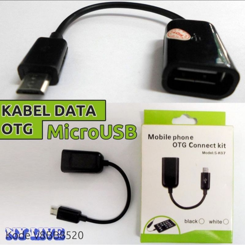 Kabel Data OTG Micro / Type-C USB panjang 20cm