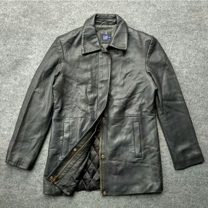 Jaket Kulit GAP Wanita Coat Leather Jacket