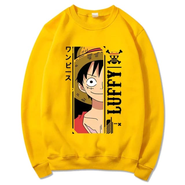LUFFY SWEATER CRAWNECK || SWEWTER BASIC || SIZE M - L - XL ( Pria &amp; Wanita )
