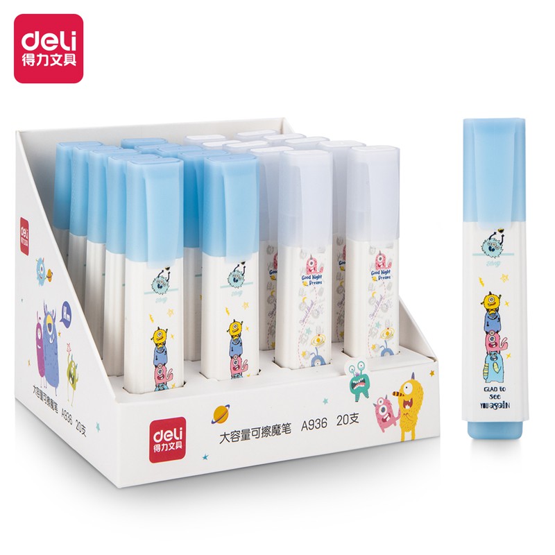 

Deli Eraser for Erasable Pen / Penghapus Pulpen yang Bisa Dihapus, Ujung Miring Tidak Beracun A936