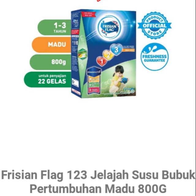 

Frisian flag 123 susu bubuk pertumbuhan madu 800gr