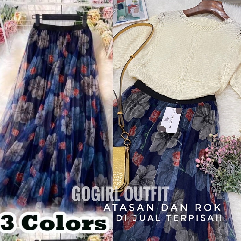 Rok Tutu Panjang Import / Rok Tutu Bunga Panjang / Rok Panjang Tile / Rok Tutu Import / Tutu Maxi Sk