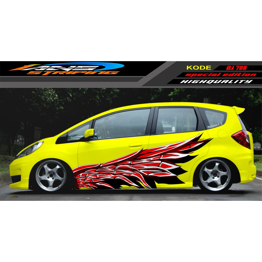 STIKER DECAL MOBIL JAZZ BRIO AVANZA SIGRA YARIS / STIKER VARIASI MOBIL / MODIF STICKER MOBIL