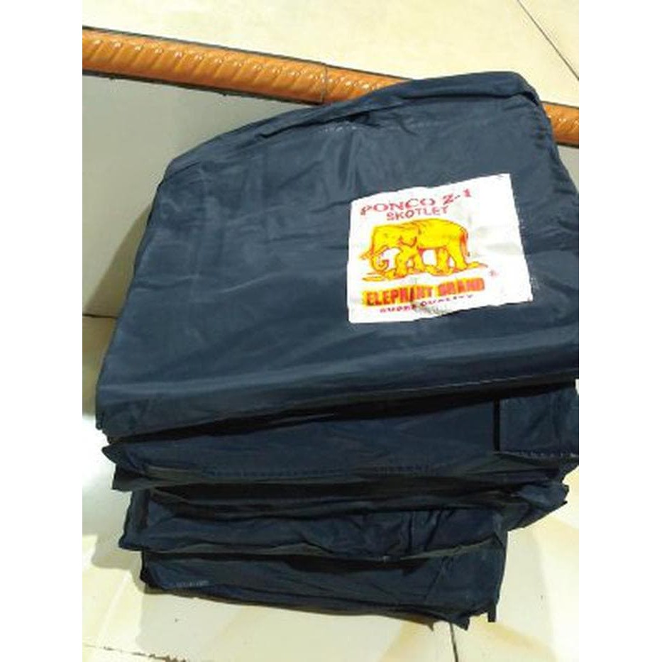 FELWINSHOP Gajah Jas Hujan Poncho 2 in 1 Skotlet Ponco 2 Kepala Boncengan