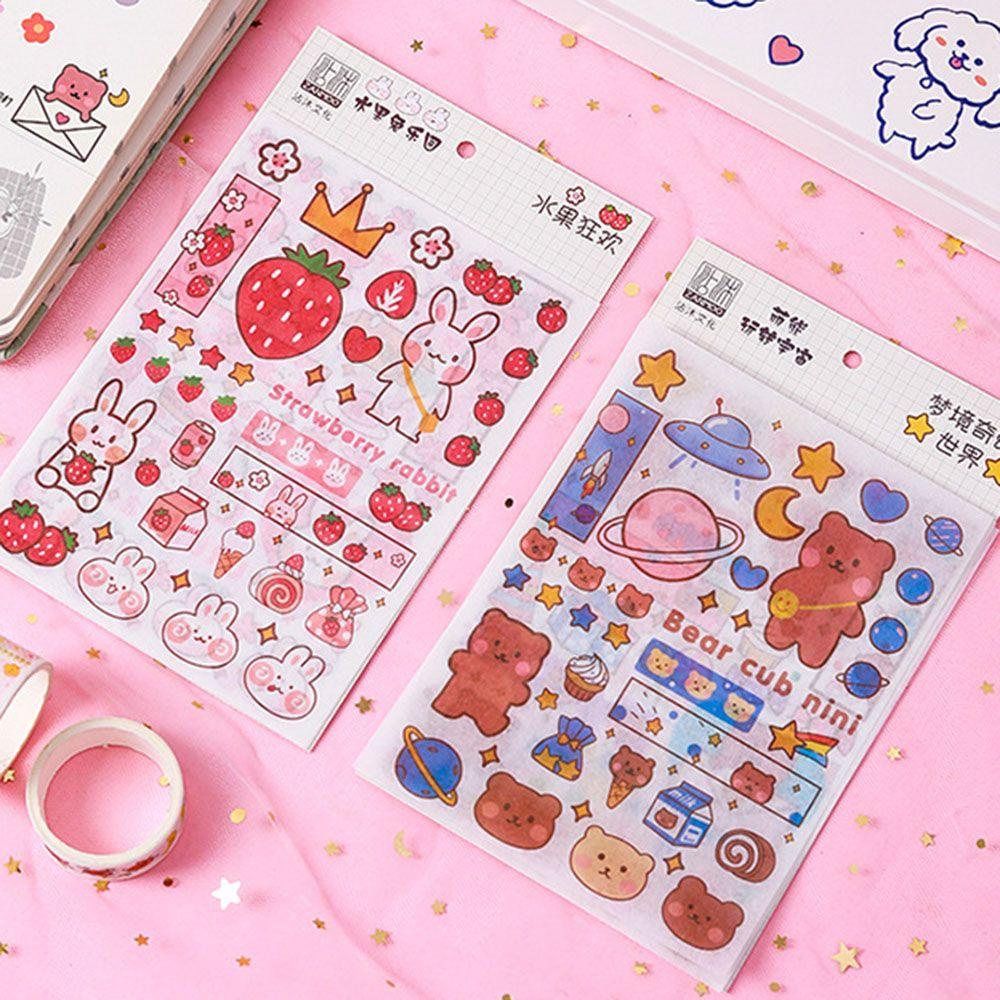 Stiker Scrapbooking Anak DIY Planner Diary Tempel Nanas