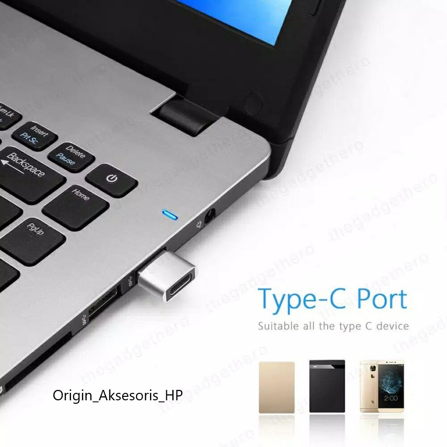 OTG USB Male to Type C Female Adapter Interface Converter Connector DC