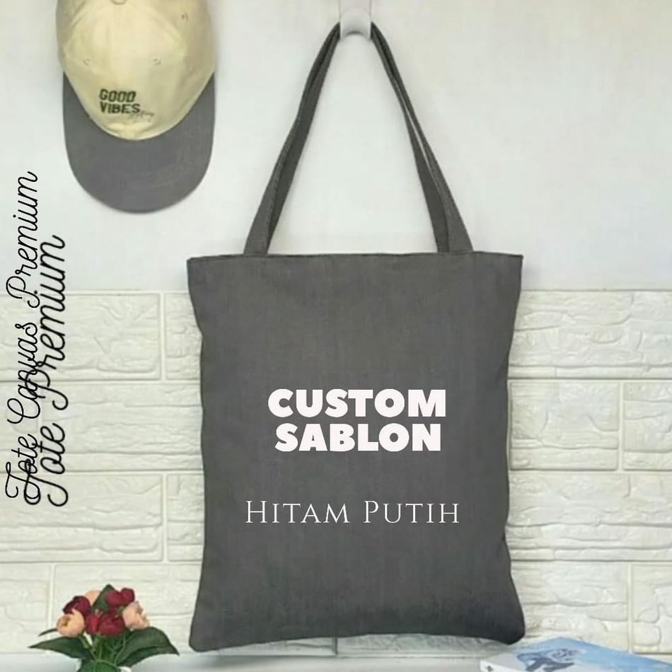 Totebag Aesthetic Wanita Bisa Custom Sablon Warna Canvas dan Tas Tote Bag Cewek Simple Stylish Polos Kanvas Murah Untuk Tas Kuliah, Goodie Bag Ulang Tahun,  Tas Belanja, dan Tas Souvenir TT 010