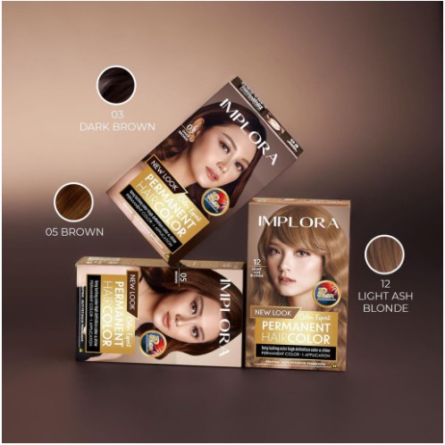 [BPOM] IMPLORA New Permanent Hair Color - Cat Rambut Perwarna Bleaching