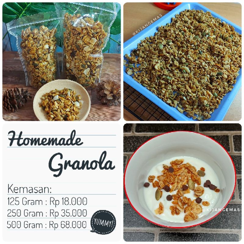 

Nutty Cinnamon Homemade Granola/Homemade Granola Kayumanis Kacang 500 Gram