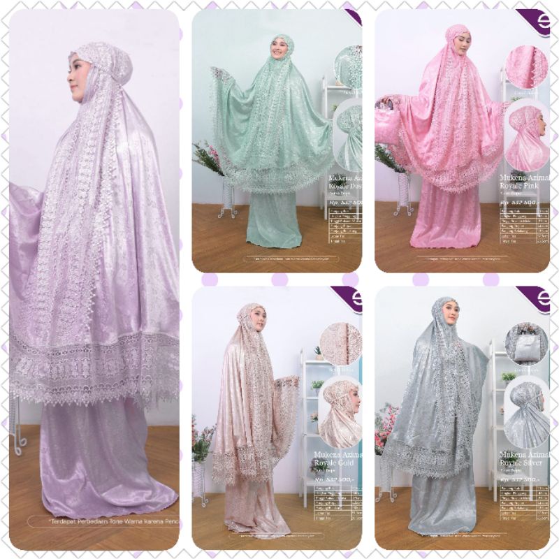 [READY] ETHICA MUKENA AZIMAH ROYALE PINK DAN ROYALE SILVER