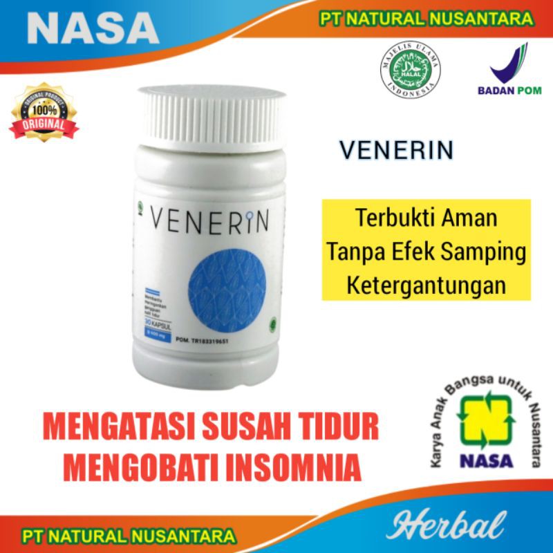 Obat Susah Tidur Venerin Original Premium Herbal Obat Insomnia Menjaga Tidur Berkualitas Shopee Indonesia