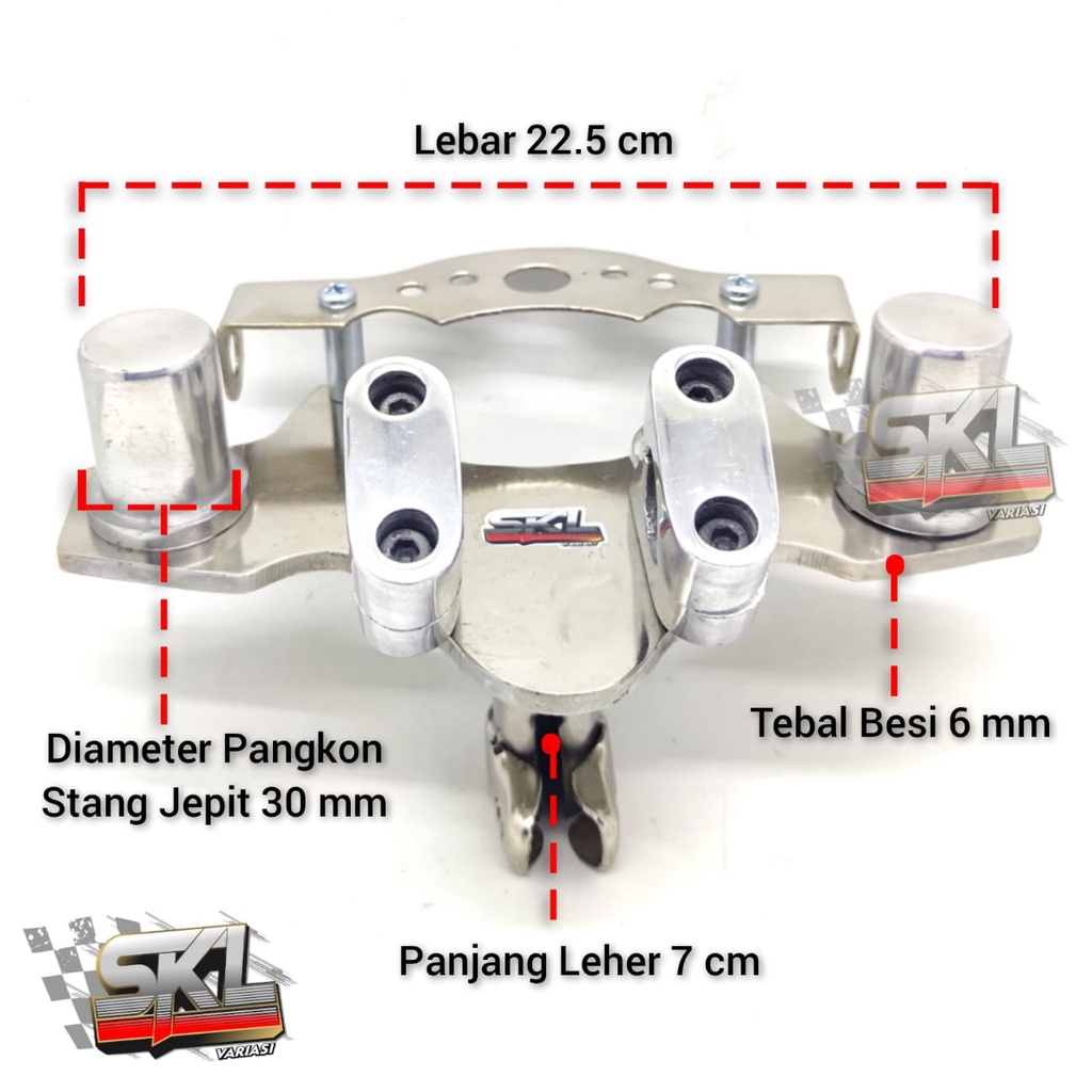 Adaptor Dudukan Stang Motor Matic Bebek Yamaha Mio S Z M3 All New Soul GT Fino Jupiter Z Mx Xeon Gear 125 FreeGo S ABS Fazzio Hybrid X-Ride Model Stir Setang Trail Trondol Drag Racing Road Race Stang RZR Supermoto