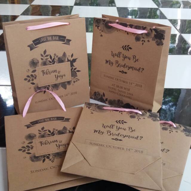 

Paperbag bridesmaid 20x10x25