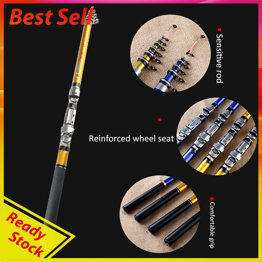 Telescopic Mini Fishing Rod Carbon Outdoor Raft Pole Fishing Tackles Tools