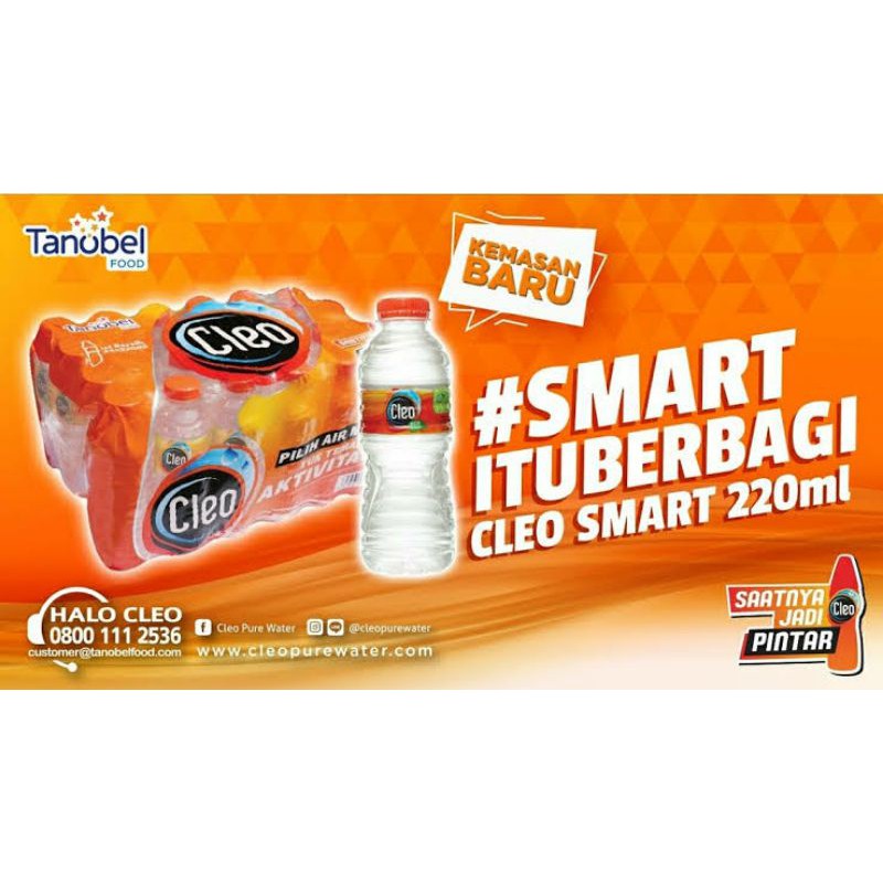 

Cleo Smart 220 Ml (24 pcs)/Pelangi Air Mineral 220Ml