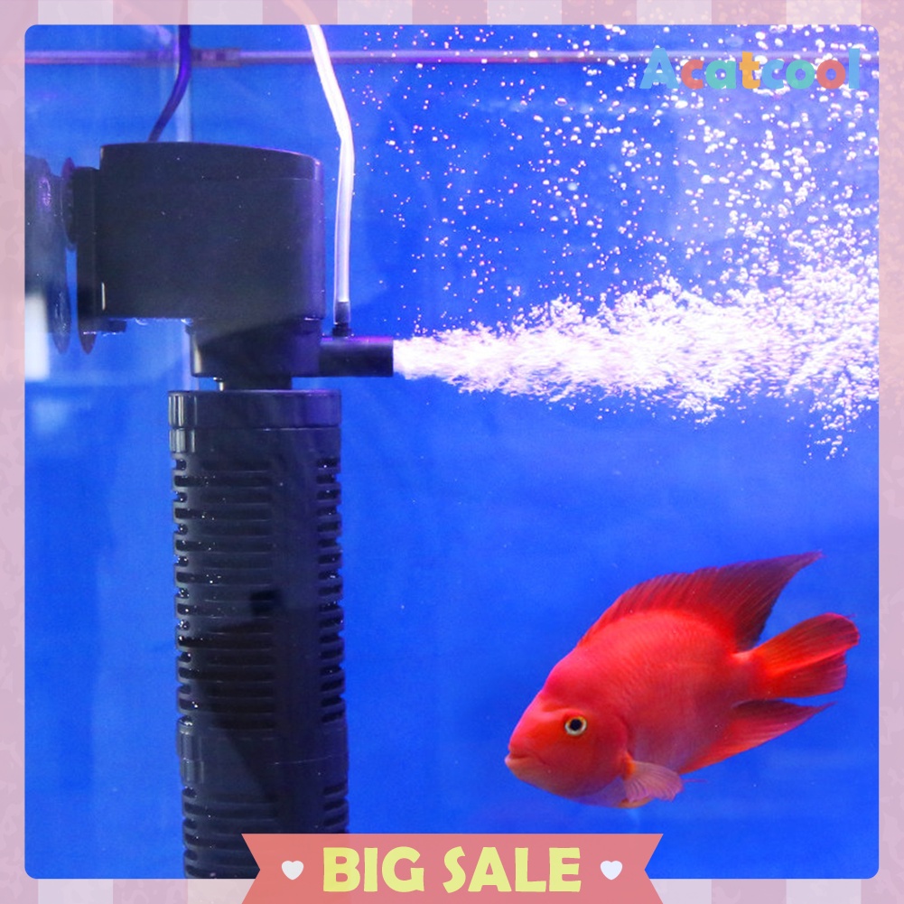 Aquarium Oxygen Filter 3 in 1 Submersible Fish Tank Silent Aeration Pump