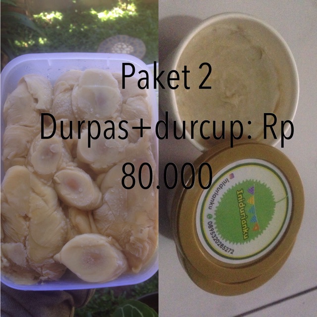 

Durian kupas + durian cup