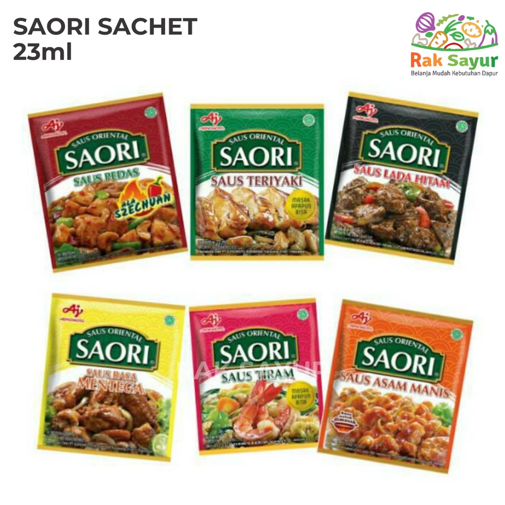 

Saori Sachet Kecil 23ml Semua Varian Rak Sayur Padang