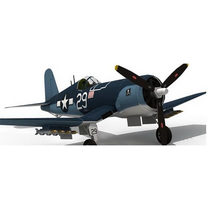 DIY Miniatur Papercraft Pesawat F4U Corsair Aircraft