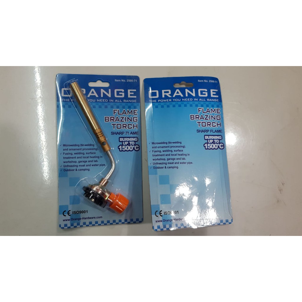 ORANGE FLAME brazing torch kepala korek las tabung gas kuningan 1300C