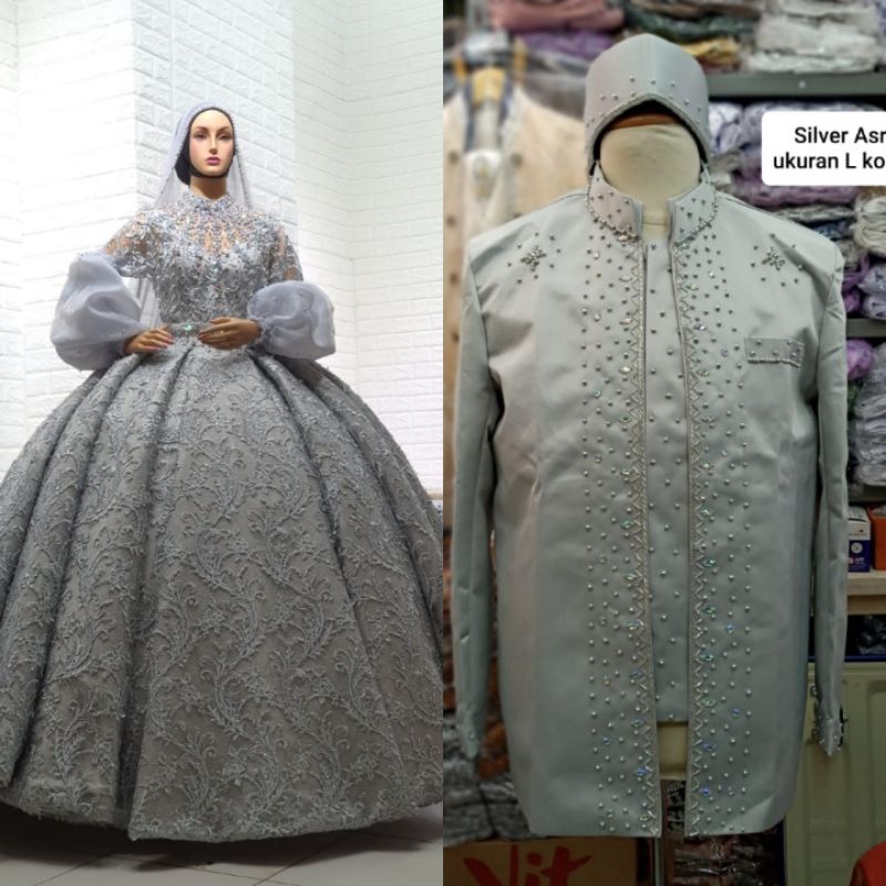 TERLARIS GOWN WEDDING PAYET JEPANG/BAJU PENGANTIN BARBIE BEREKOR/GAUN MUSLIMAH MODERN/BAJU PENGANTIN MEWAH