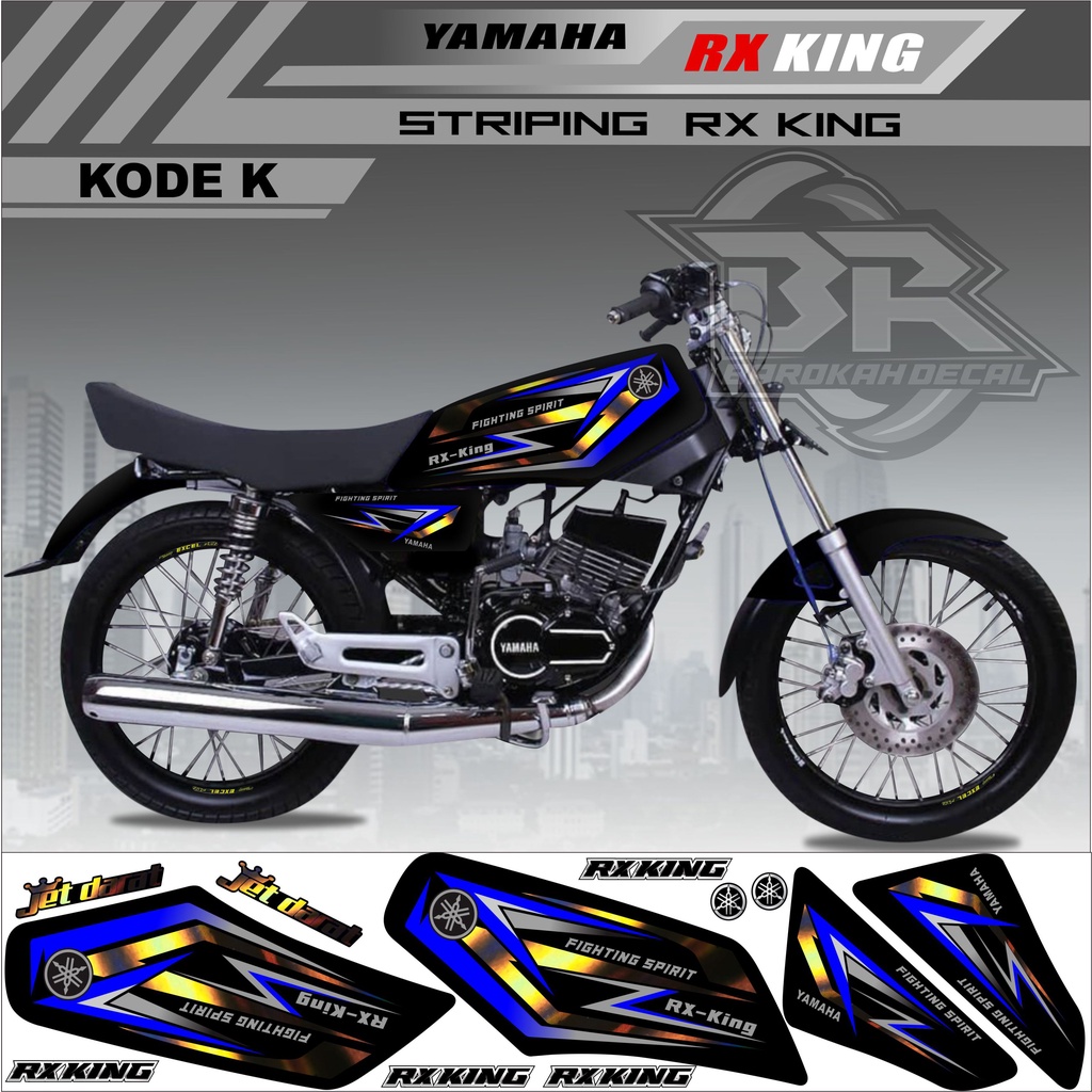 Sticker Rx King Variasi Stiker Lis Striping Rx King Kode K