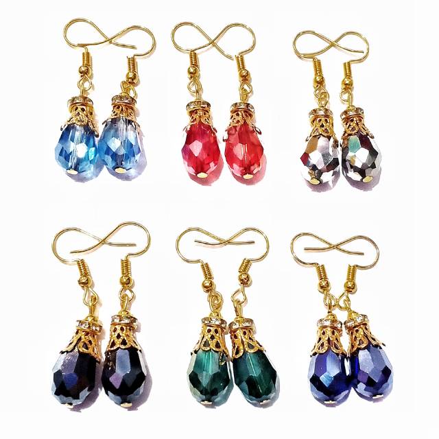 Bernadette Crystal Earrings | Anting Hooks Handmade