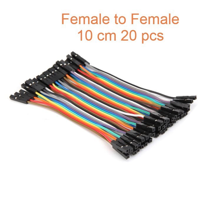 40PCS Dupont Wire 2.54mm 1P-1P Female to Female Connector Cable F Arduino 