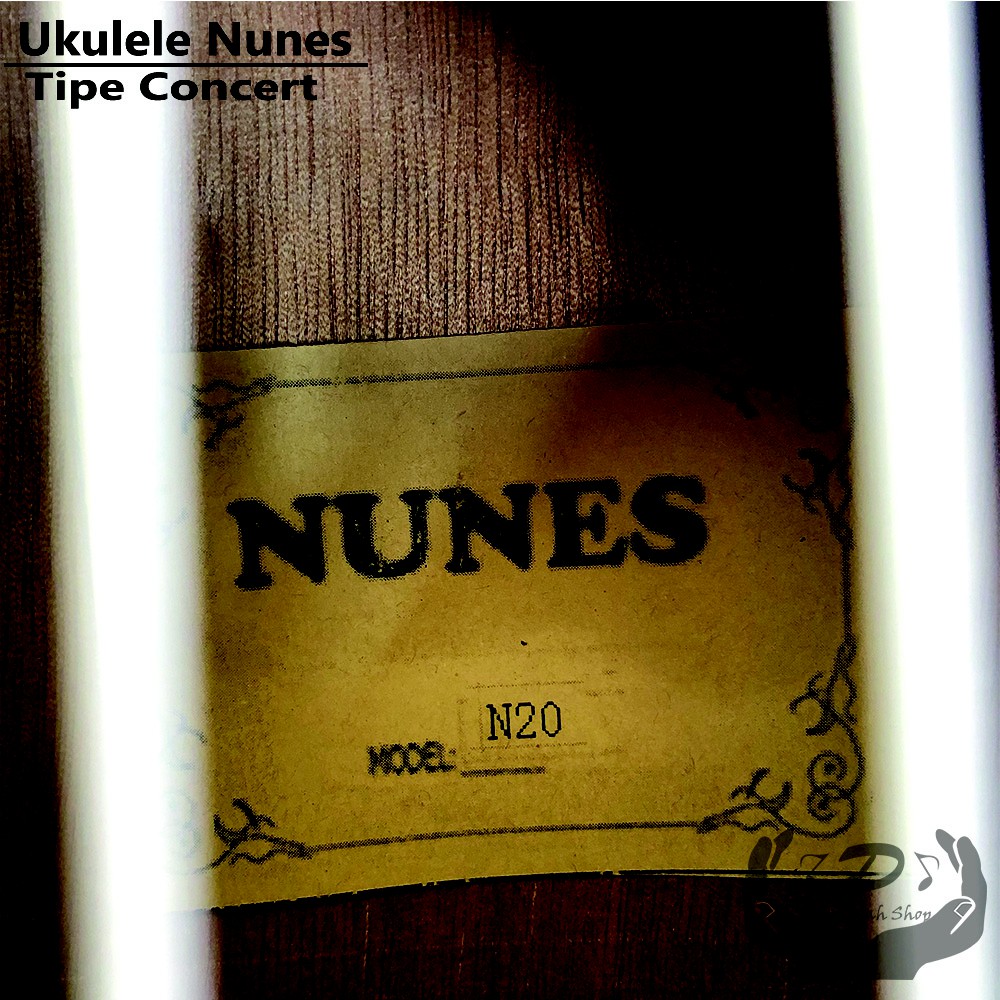 Nunes Ukulele Concert Kayu Natural Wood Gitar Kecil Kentrung Mini