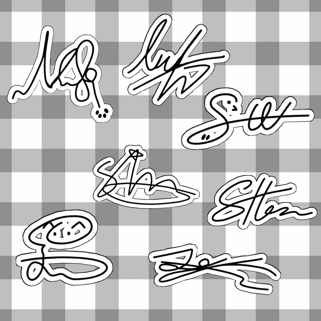 Sticker Transparan Enhypen Signature Tanda Tangan TTD