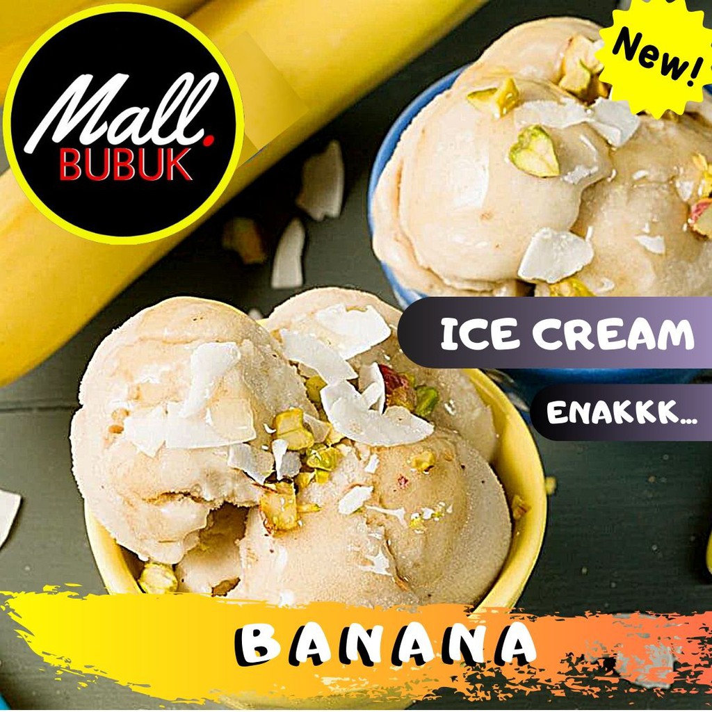 

HARD ICE CREAM rasa Banana 1Kg - Bubuk ICE CREAM rasa Banana 1Kg